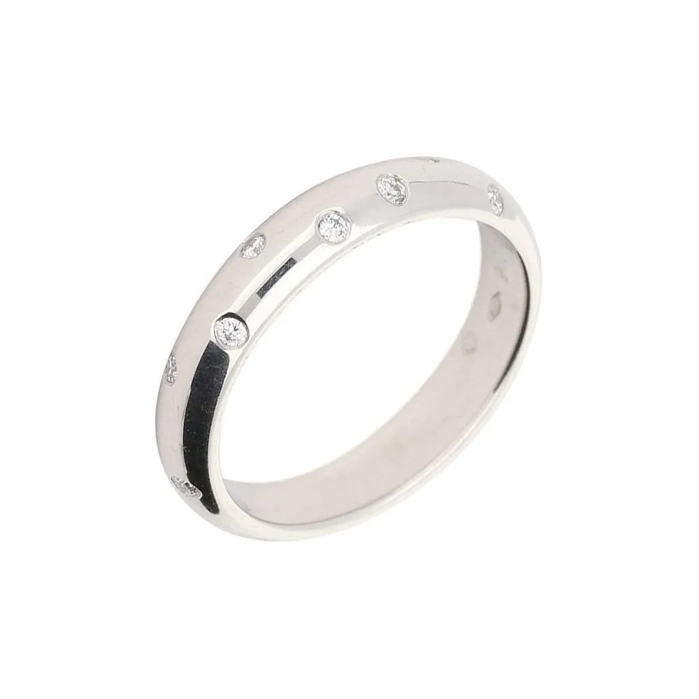 Furrer Jacot Platinum scattered TWVS 0.16ct diamond ring