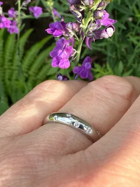 Furrer Jacot Platinum scattered TWVS 0.16ct diamond ring