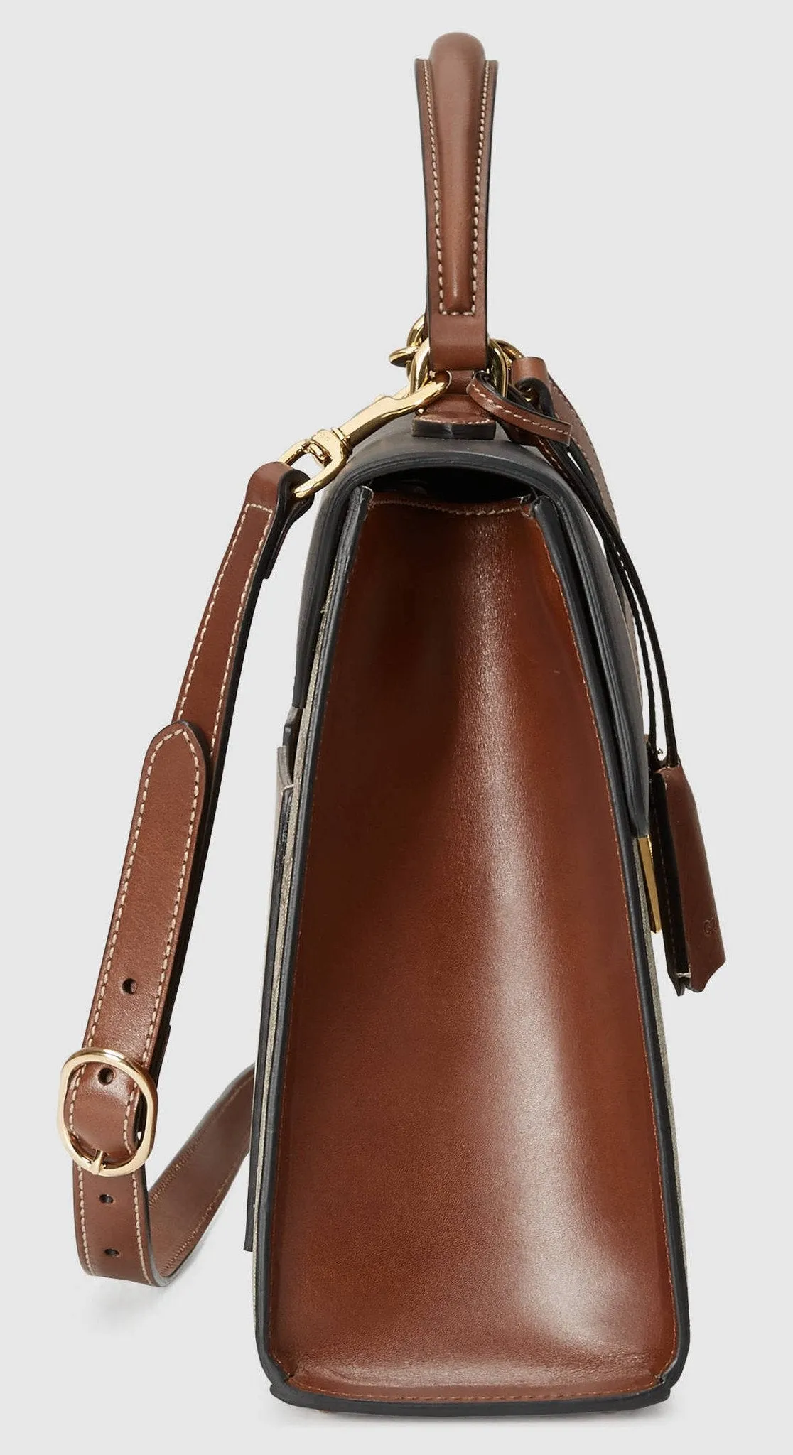 GG Supreme Top-Handle Satchel Bag Beige