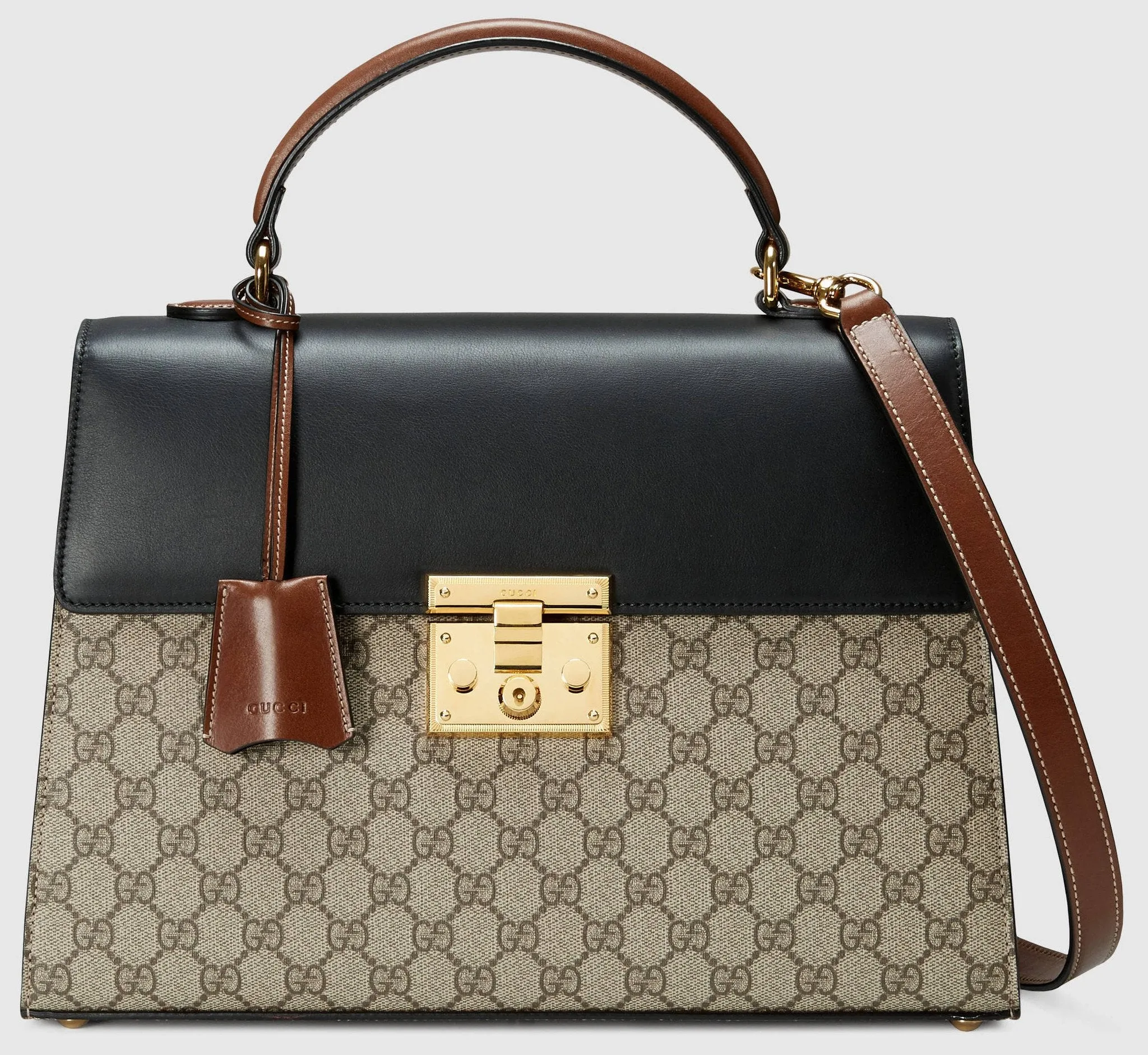 GG Supreme Top-Handle Satchel Bag Beige