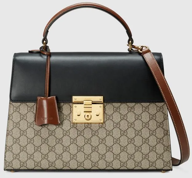 GG Supreme Top-Handle Satchel Bag Beige