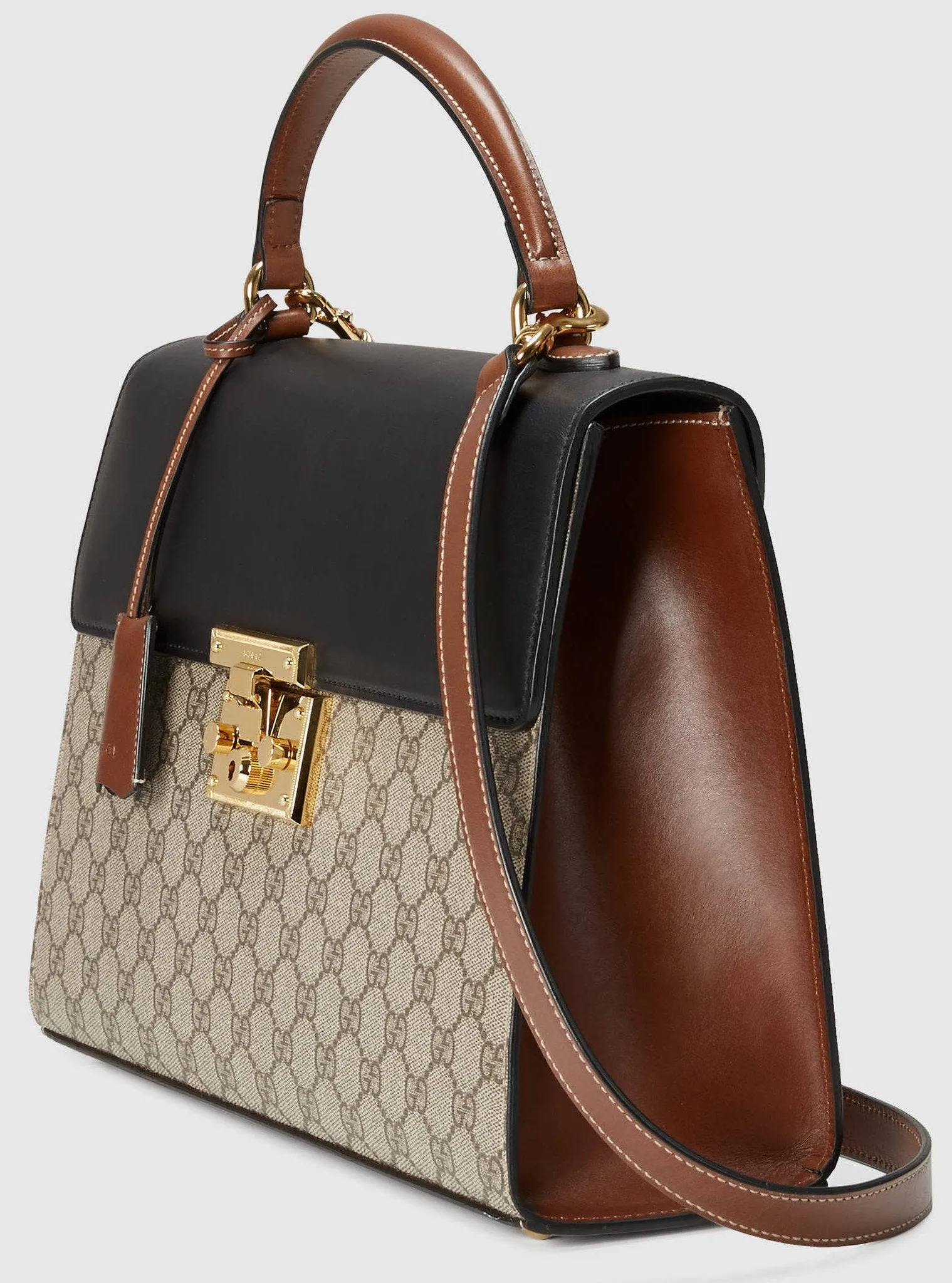 GG Supreme Top-Handle Satchel Bag Beige