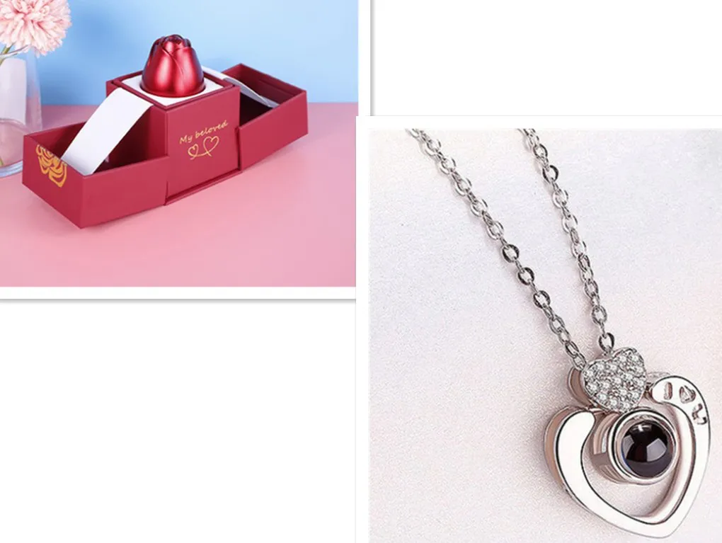 Gifts Rose- Silver Necklaces
