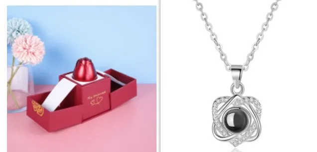 Gifts Rose- Silver Necklaces