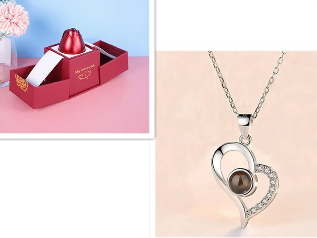 Gifts Rose- Silver Necklaces