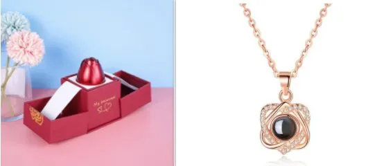 Gifts Rose- Silver Necklaces