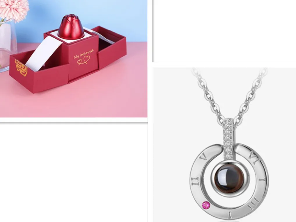 Gifts Rose- Silver Necklaces