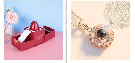 Gifts Rose- Silver Necklaces