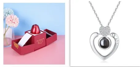 Gifts Rose- Silver Necklaces