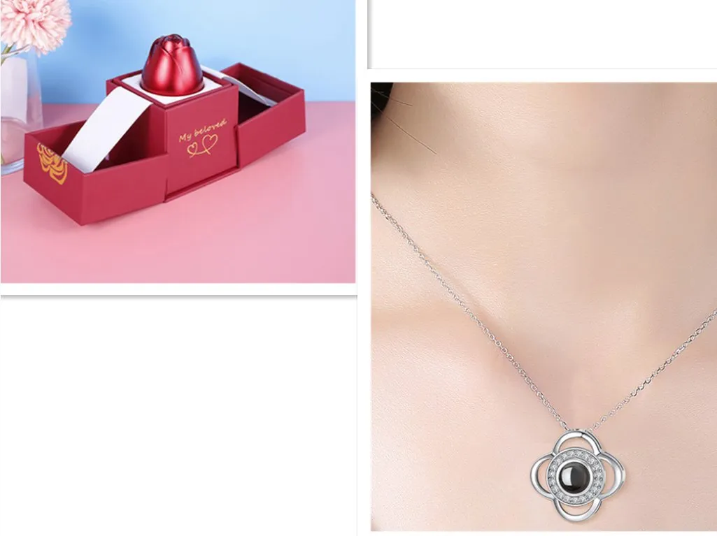 Gifts Rose- Silver Necklaces