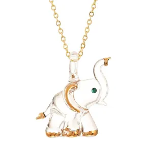 Glass Elephant Necklace