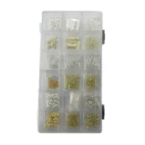 Gold & Silver Jewelry Findings Kit 834pc 8in