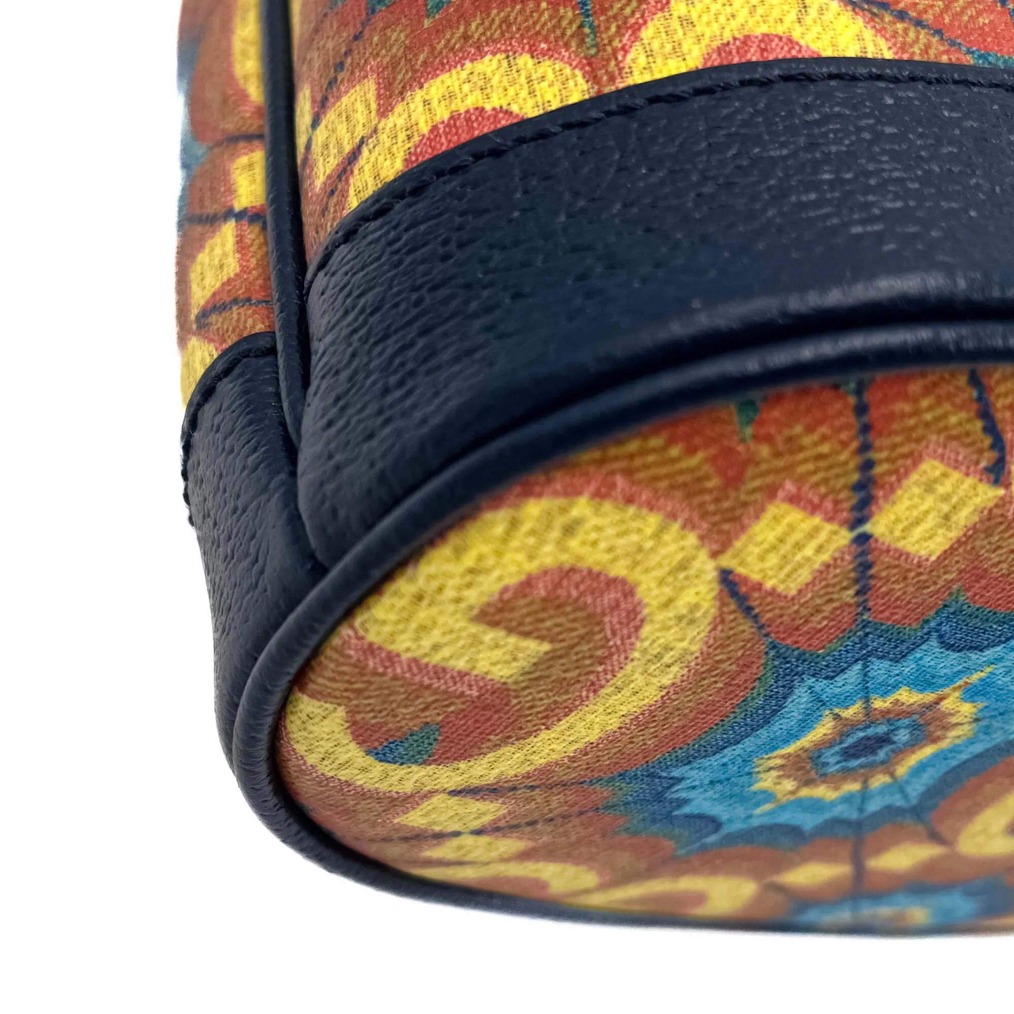 Gucci Kaleidoscope 100 Leather Canvas Bucket Bag