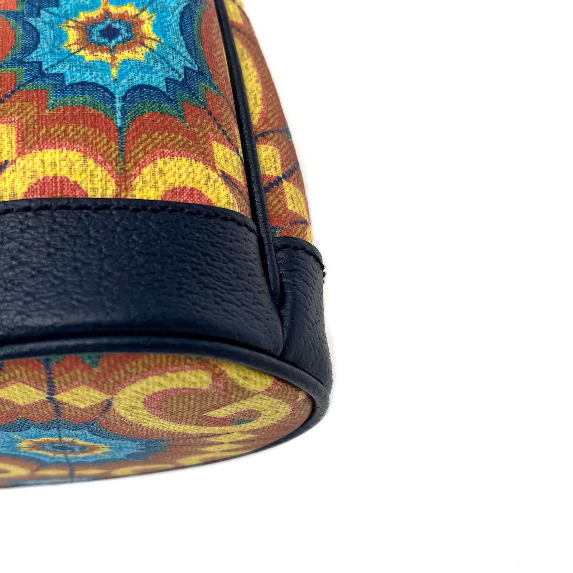 Gucci Kaleidoscope 100 Leather Canvas Bucket Bag
