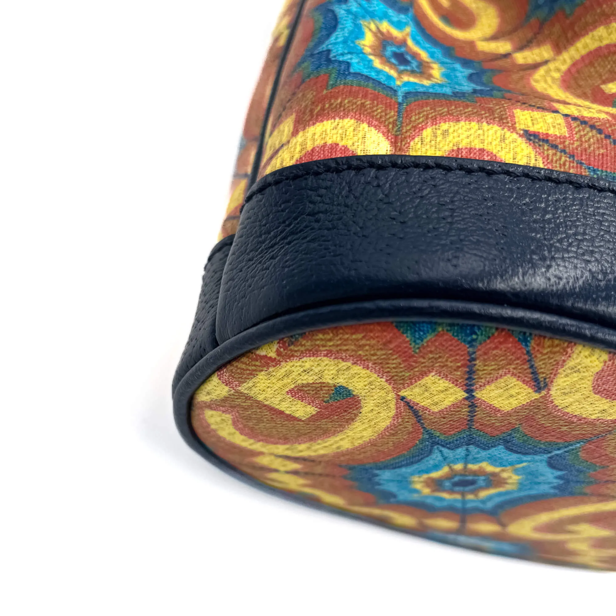 Gucci Kaleidoscope 100 Leather Canvas Bucket Bag