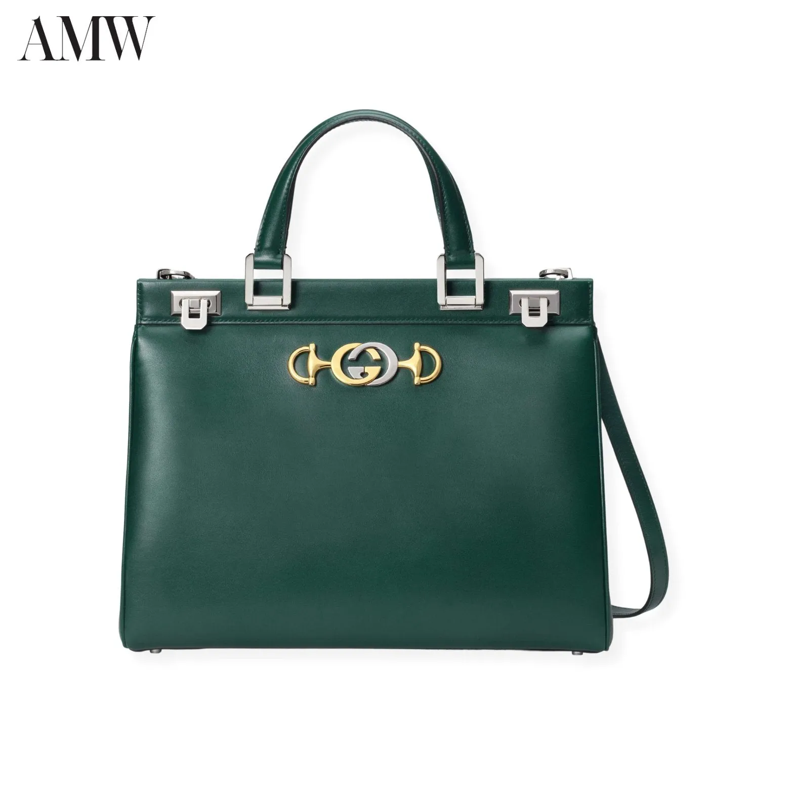 GUCCI Zumi Smooth Leather Medium Top Handle Bag