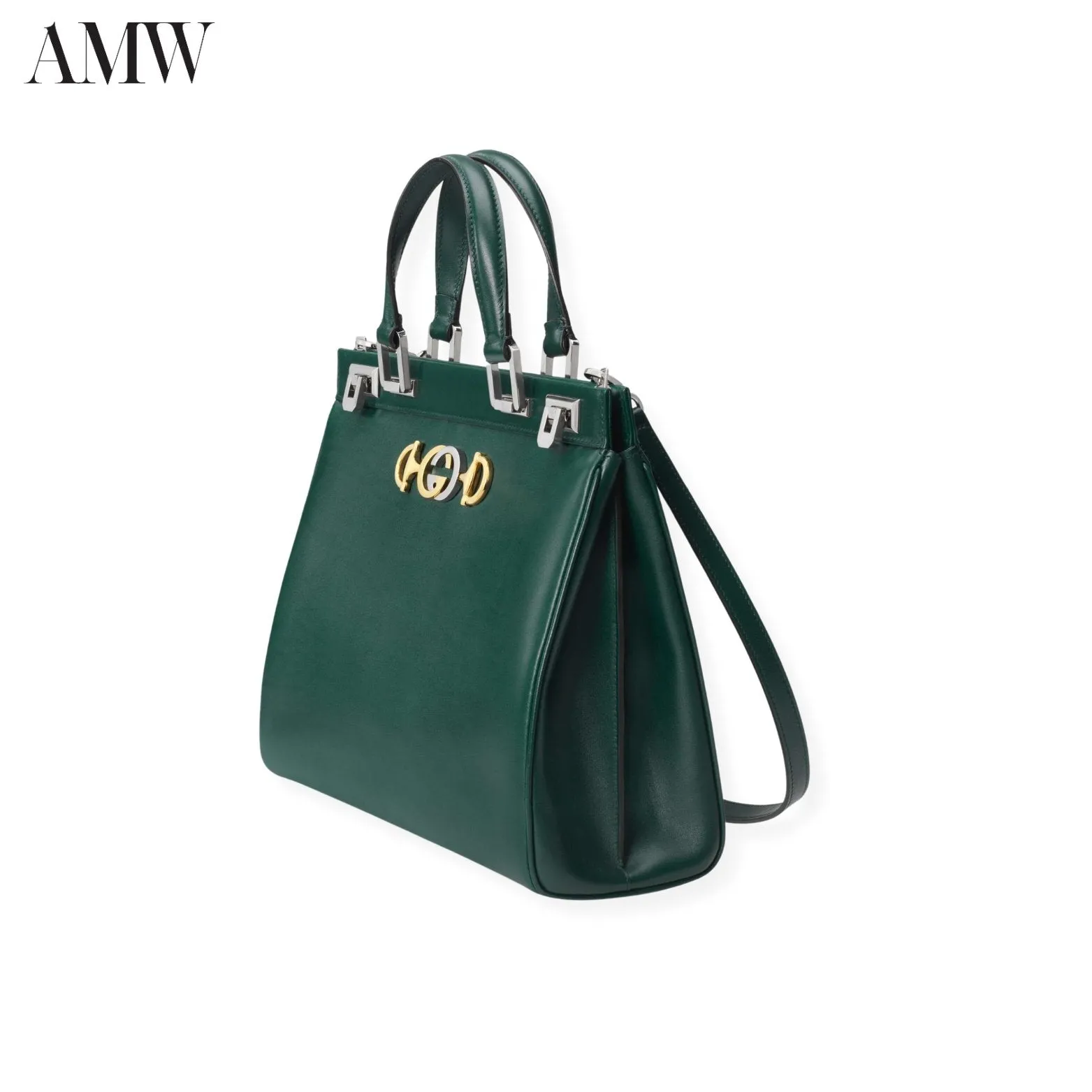 GUCCI Zumi Smooth Leather Medium Top Handle Bag