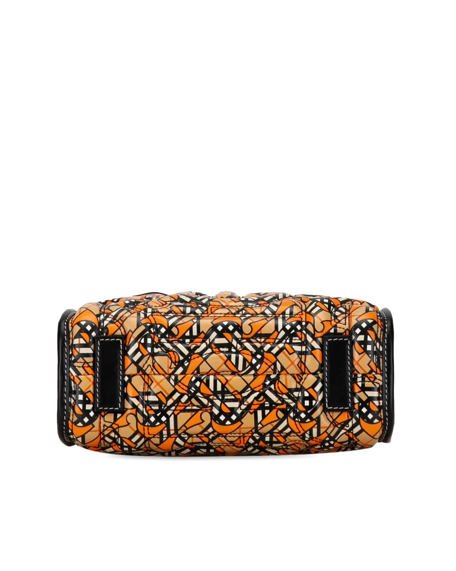 Heritage Check Leather Satchel with TB Monogram Detail