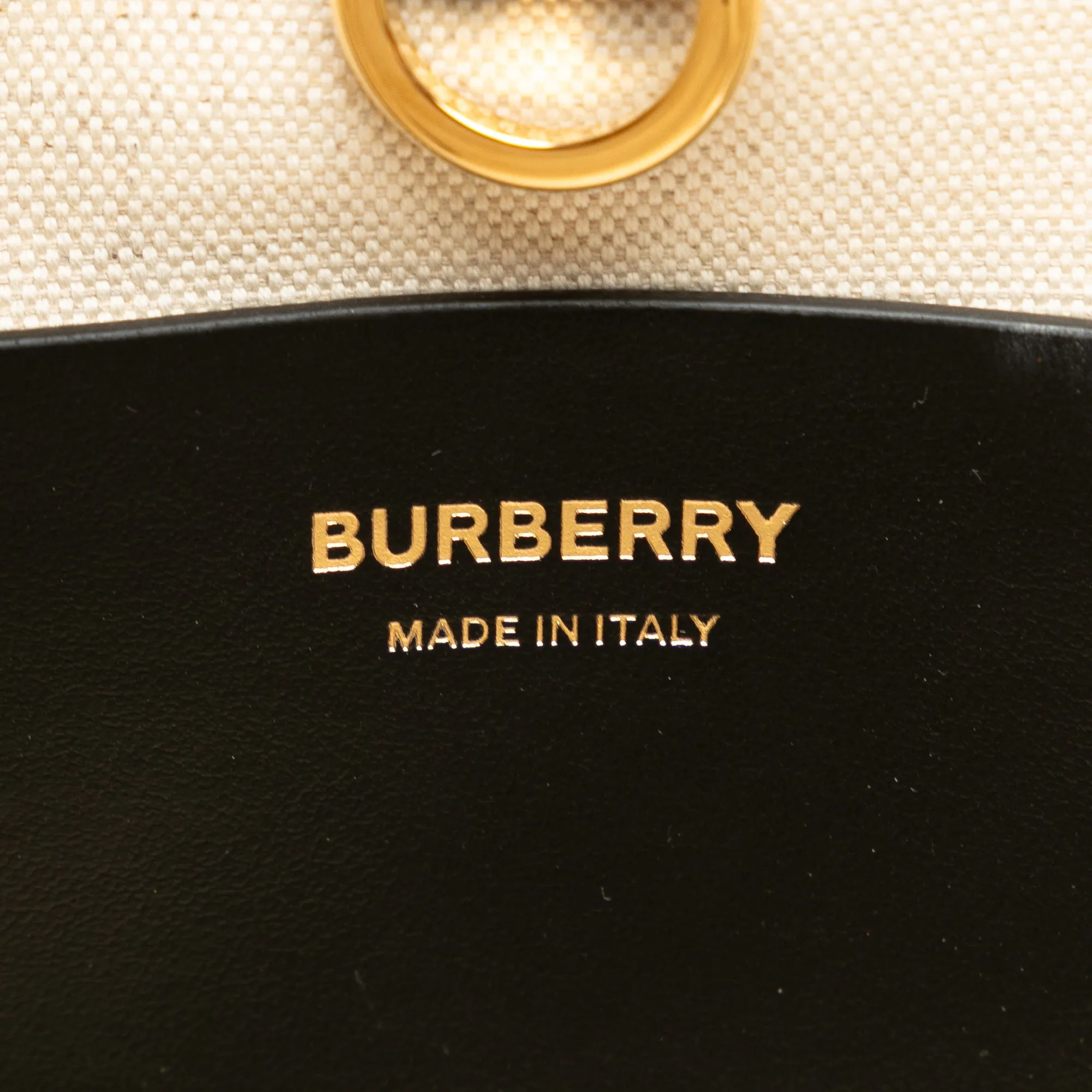Heritage Check Leather Satchel with TB Monogram Detail