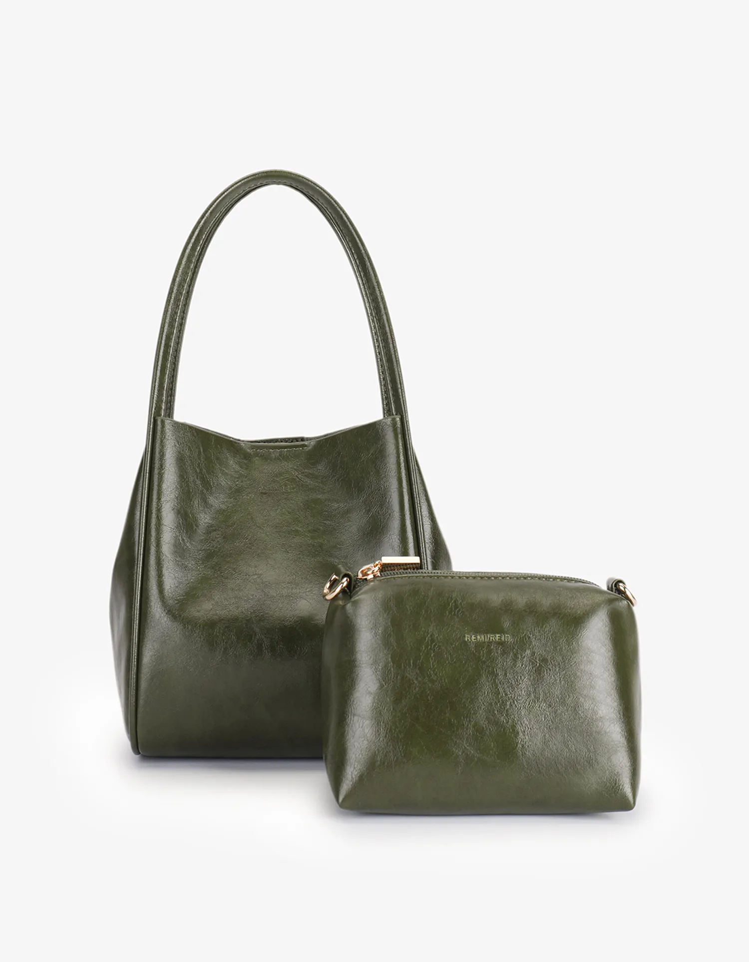HOLLACE MINI TOTE WAXED OLIVE