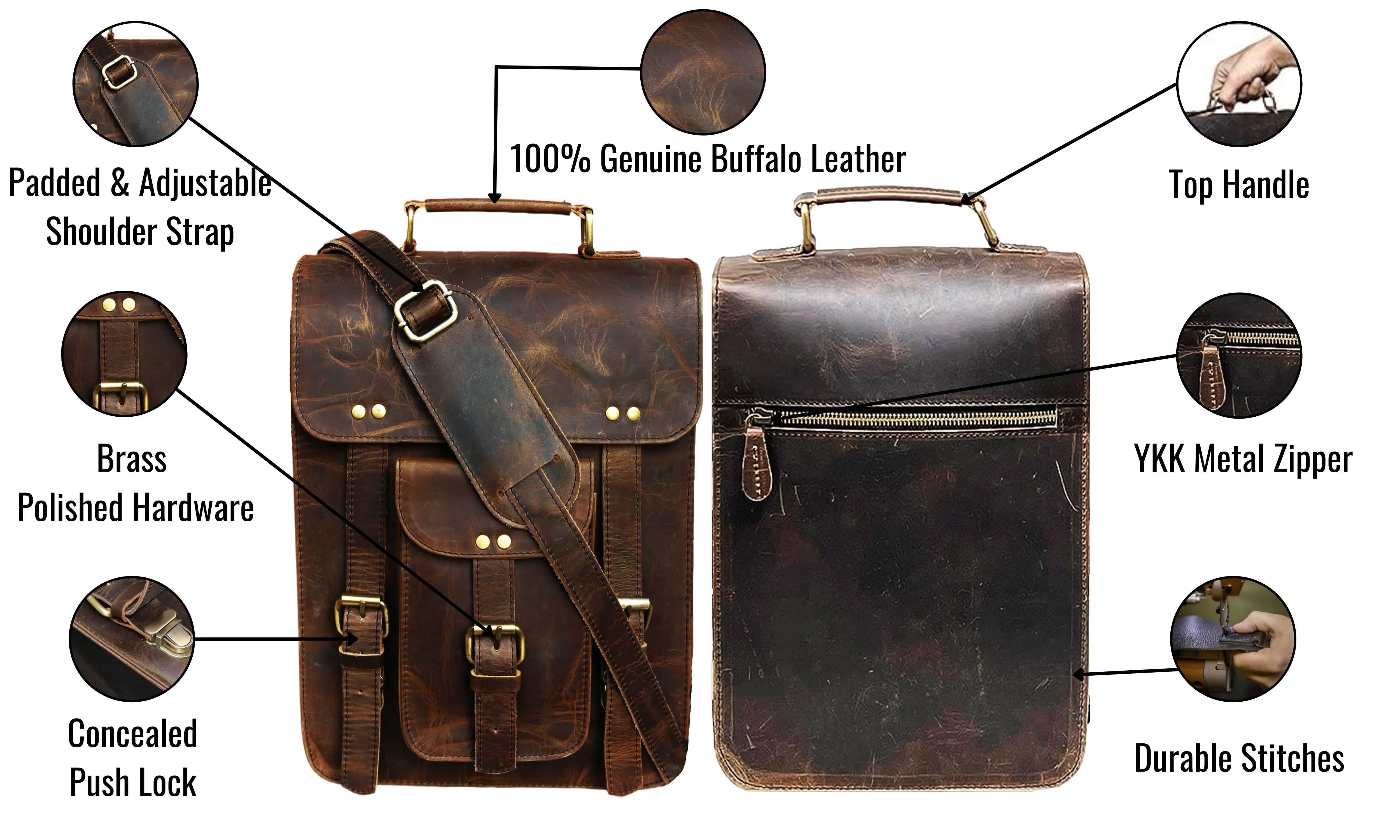 Indiana Jones Satchel - 13" Dark