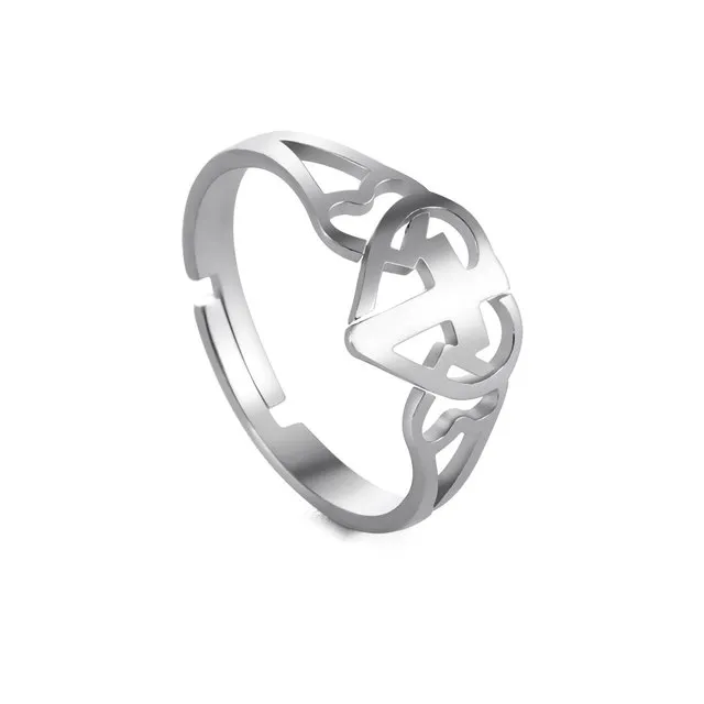 Intricate Adjustable Christian Cross Ring