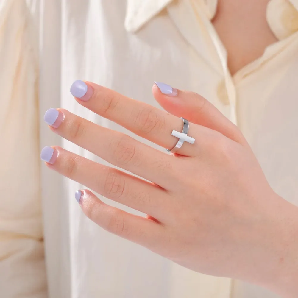Intricate Adjustable Christian Cross Ring