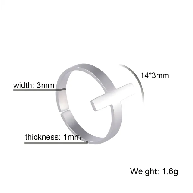 Intricate Adjustable Christian Cross Ring