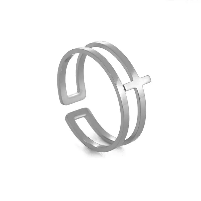 Intricate Adjustable Christian Cross Ring