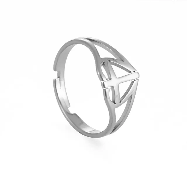 Intricate Adjustable Christian Cross Ring