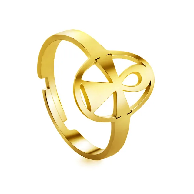 Intricate Adjustable Christian Cross Ring