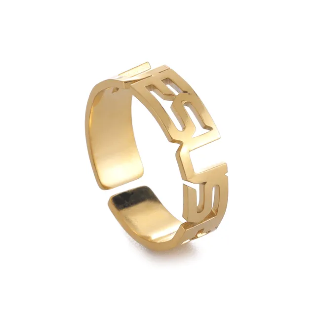 Intricate Adjustable Christian Cross Ring