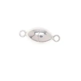 Magnetic Clasps, Capsule 6.5x10mm, Sterling Silver (1 Set)