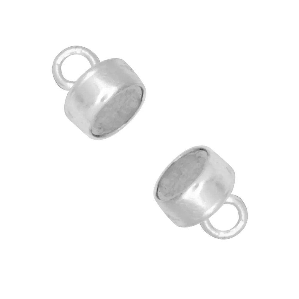 Magnetic Clasps, Round 10x4.5mm, Sterling Silver (1 Set)