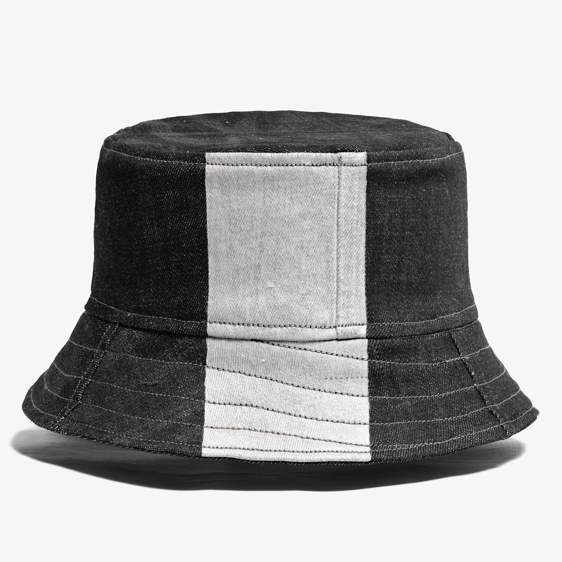 Mursaki Denim Bucket Hat - The Mursaki Stripe (Bane/Raw Black)