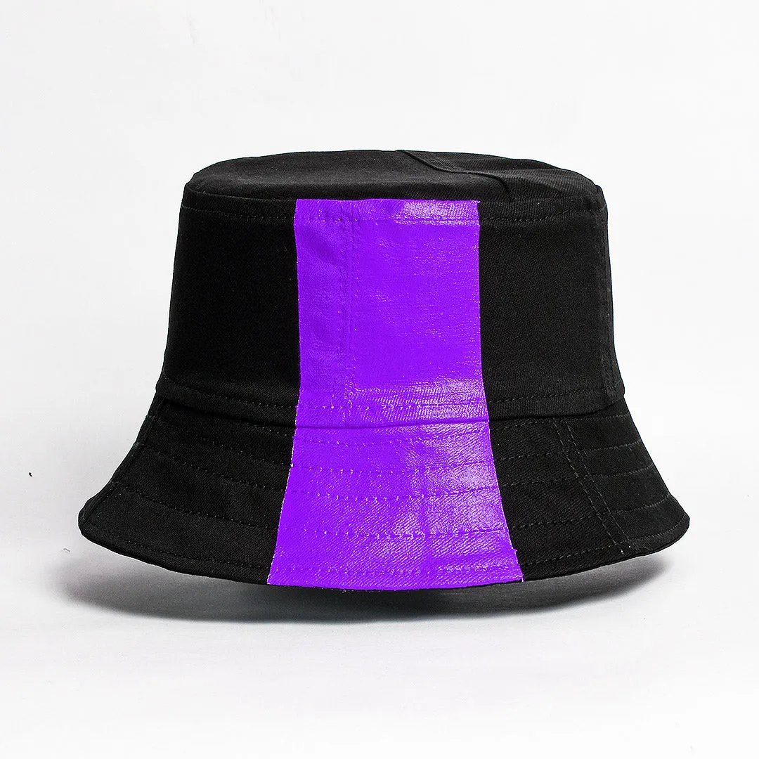 Mursaki Denim Bucket Hat - The Mursaki Stripe (Black/Onyx)