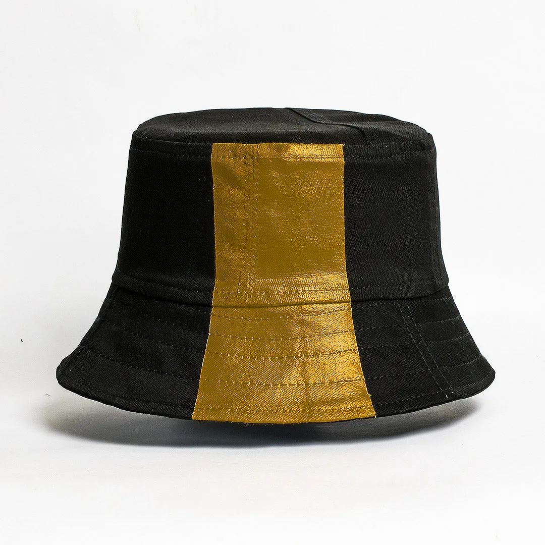 Mursaki Denim Bucket Hat - The Mursaki Stripe (Black/Onyx)