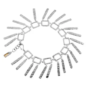 Mystical Pagoda Sterling Silver Fringe Anklet