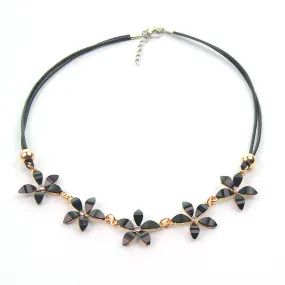 New Arrive Charm Crystal Resin Necklaces&Pendants Gem Flowers Alloy Choker Collar Statement Necklace Ketting Bohemian Jewelry