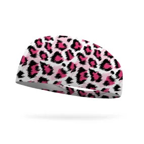 Pink Cheetah Wicking Performance Headband