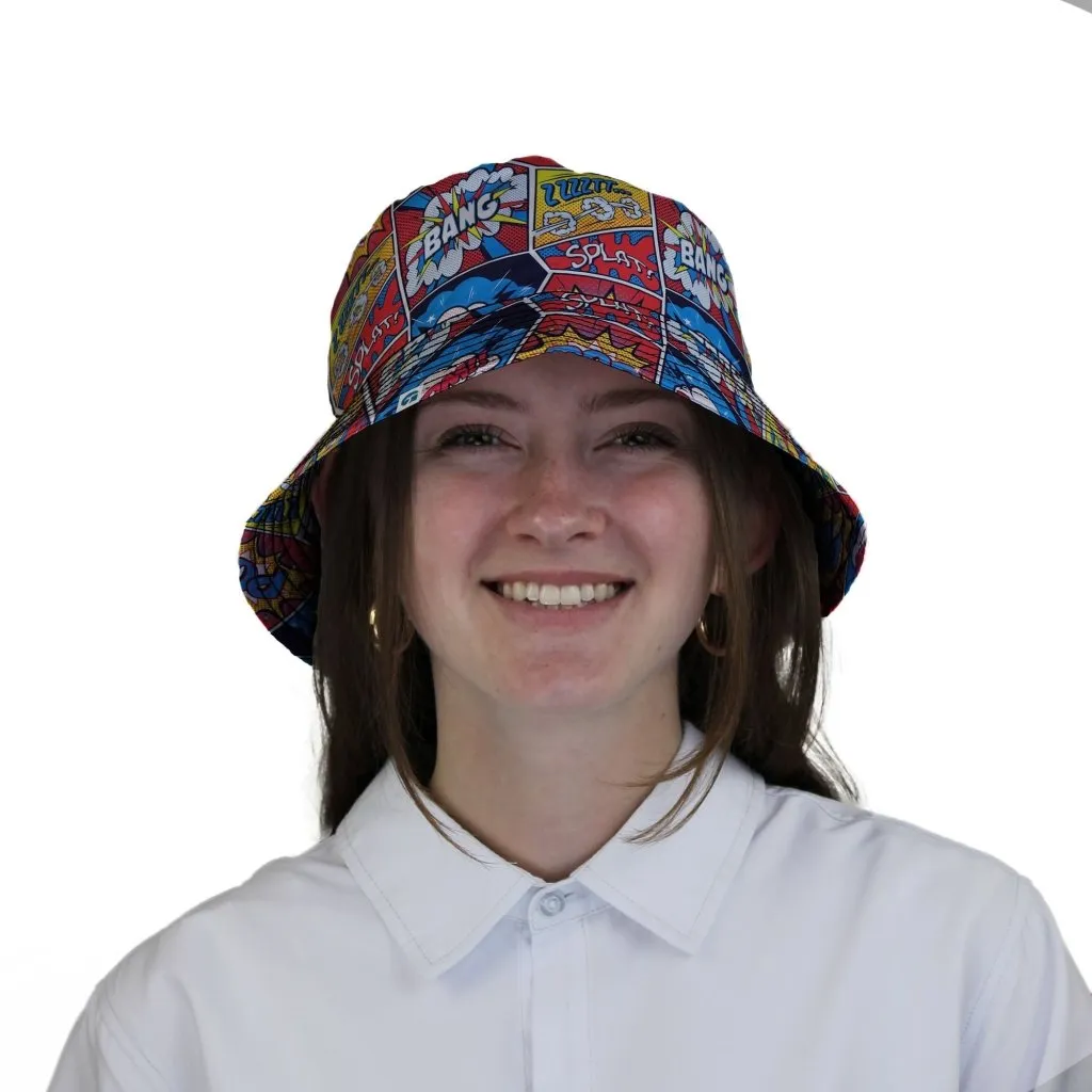Pop Art Comic Book Red Bucket Hat