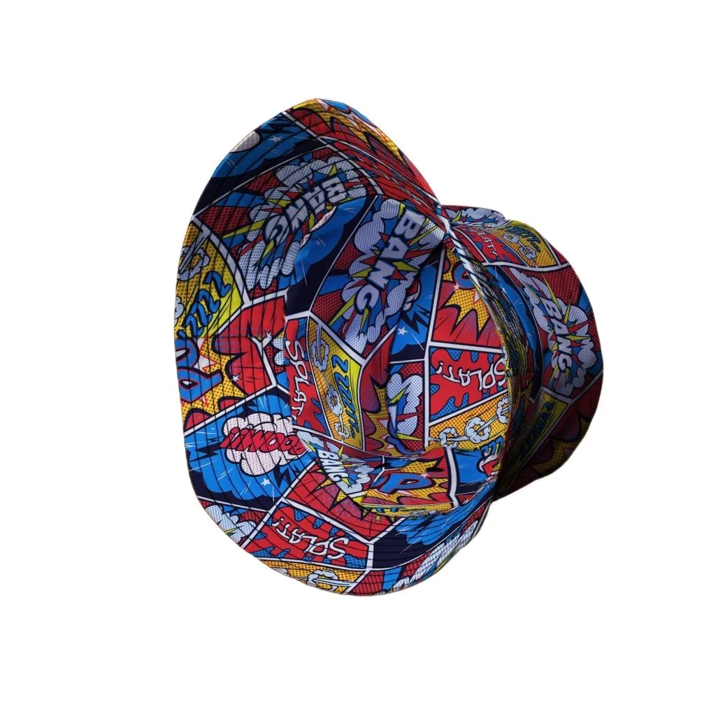 Pop Art Comic Book Red Bucket Hat