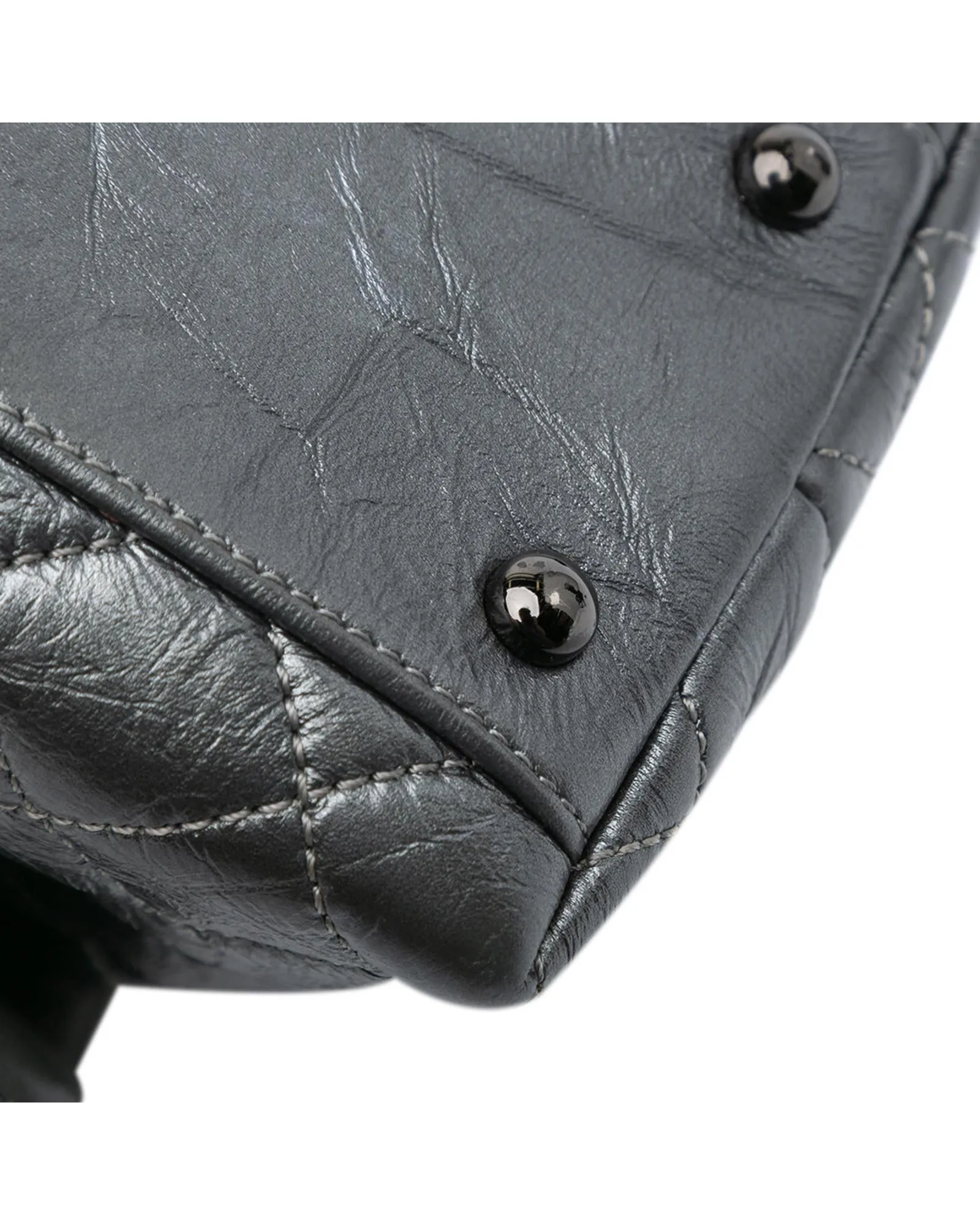 Quilted Leather Coco Satchel with Chain Strap and Turnlock Closure