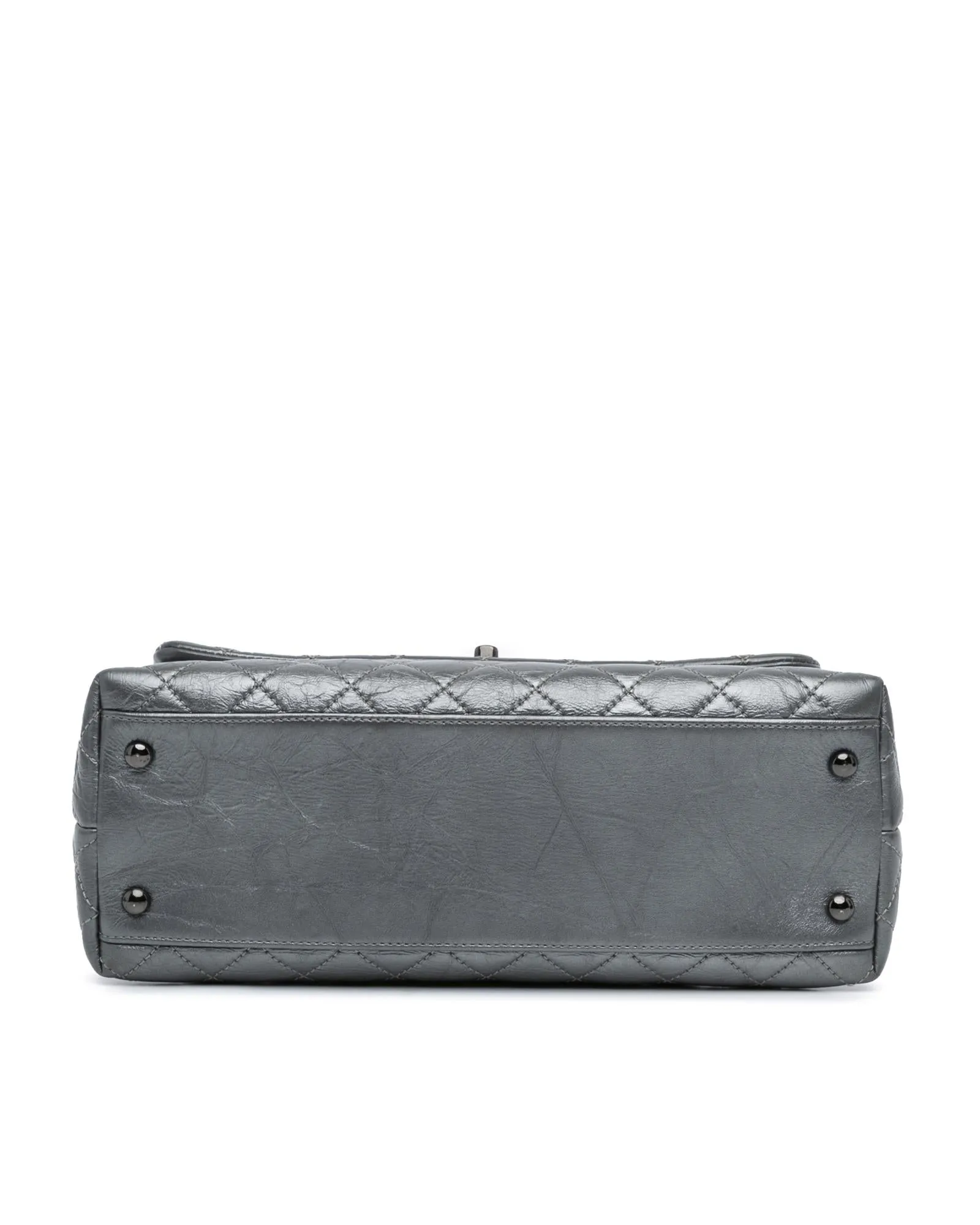 Quilted Leather Coco Satchel with Chain Strap and Turnlock Closure