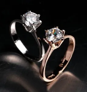 Real Italina Rigant Genuine Austria Crystal 18KRGP gold Plated Rings for Women