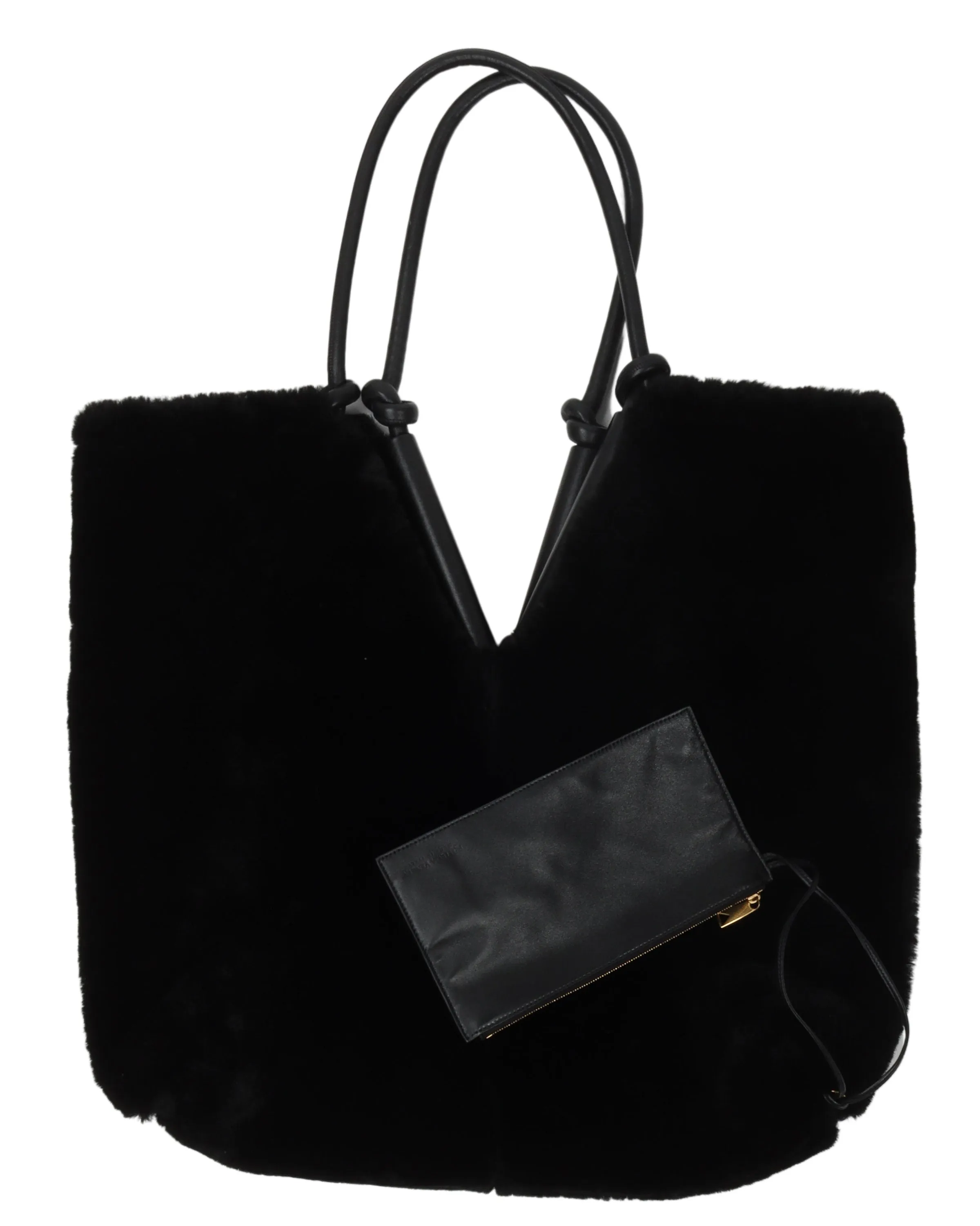 Reversible Shearling Tote Bag