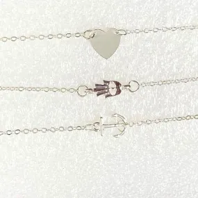 Silver Charming Anklets Set for Summer