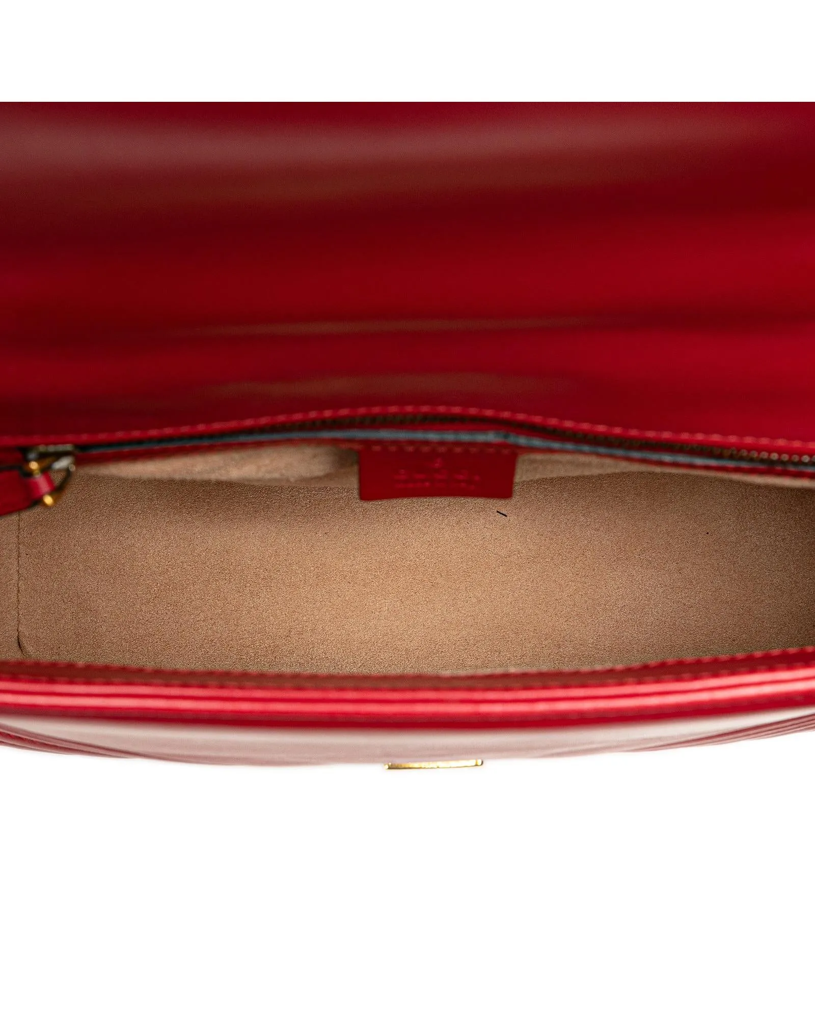Small Leather Top Handle Satchel with Gold Tone Chain Strap and Quilted Design