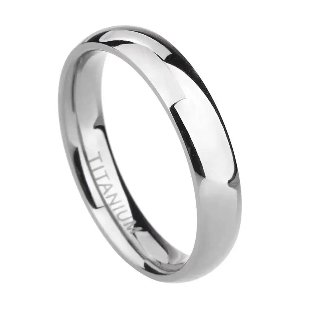 Somen 4mm Titanium Black Rings For Men Women Fashion Jewelry For Wedding Engagement Rings Classic Boyfriend Christmas Gift