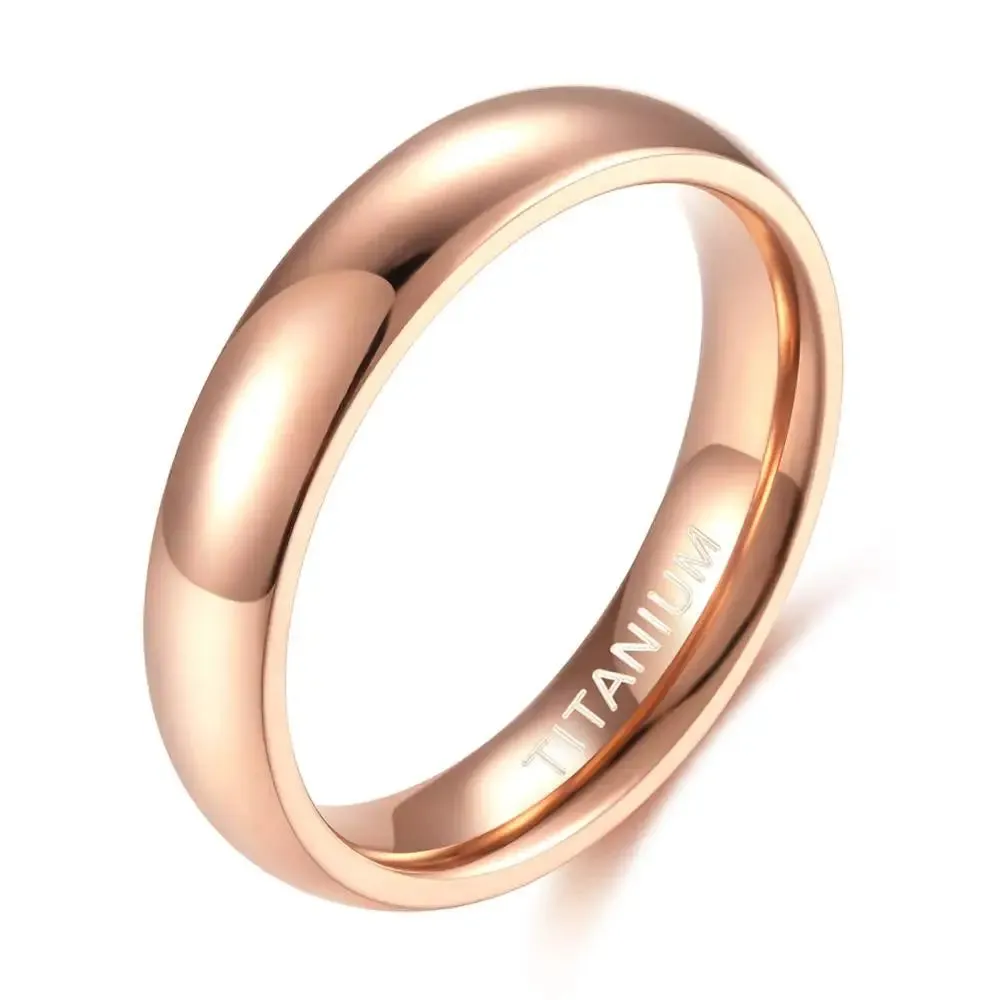 Somen 4mm Titanium Black Rings For Men Women Fashion Jewelry For Wedding Engagement Rings Classic Boyfriend Christmas Gift